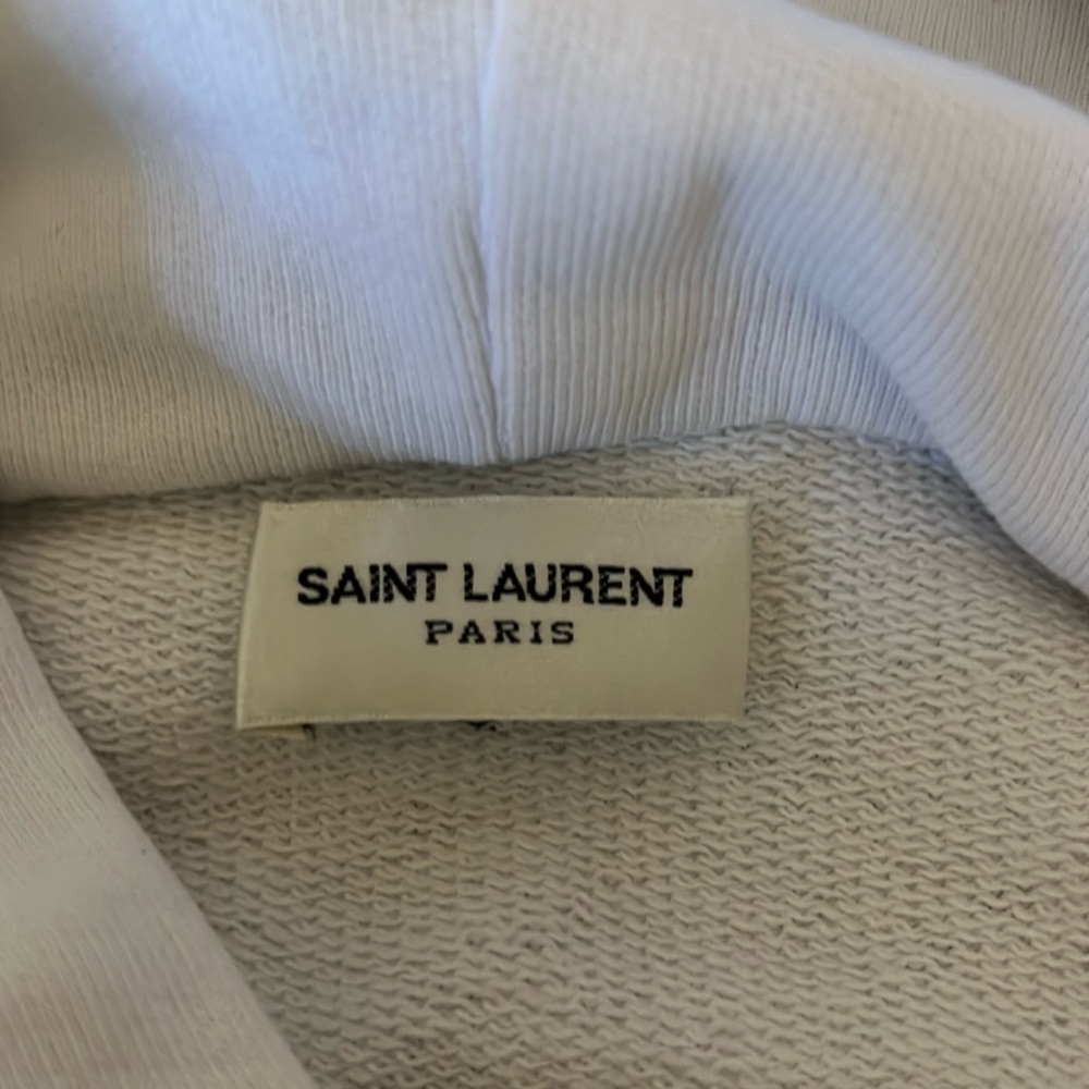 Saint Laurent logo print hoodie - Picture 6 of 8